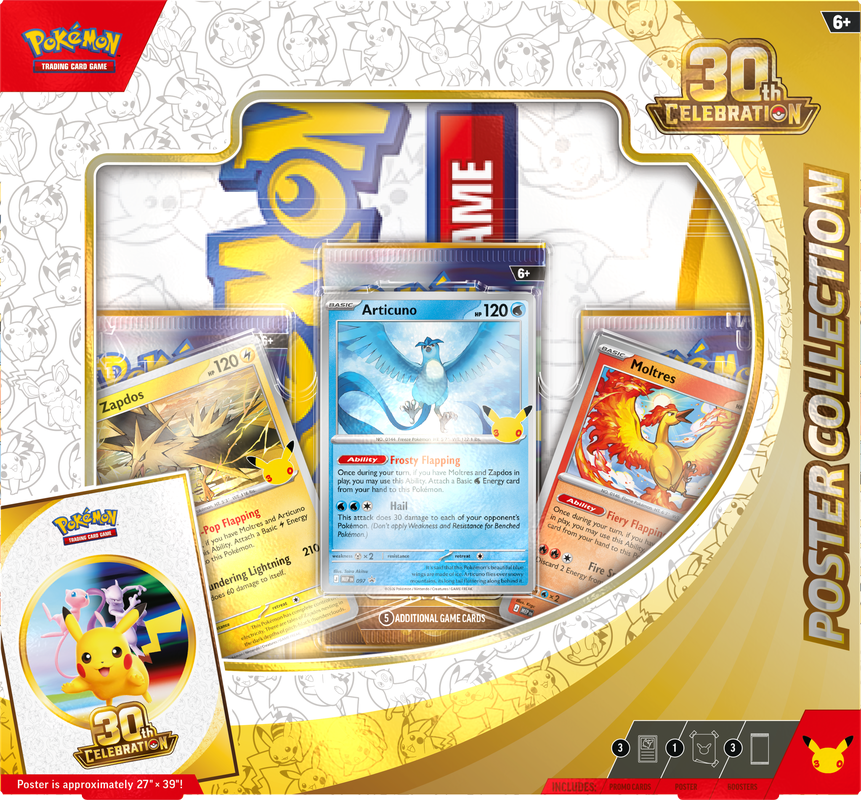 Pokemon 30th Celebrations Poster Collection Box/Case PRE ORDER