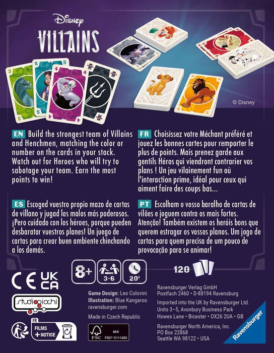 Disney Villains The Card Game - Pastime Sports & Games