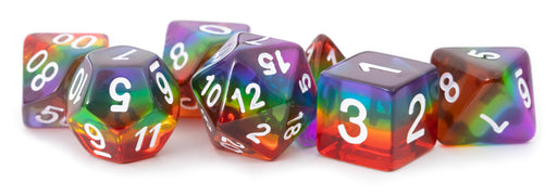 MDG 7-Piece Dice Set Translucent Rainbow - Pastime Sports & Games