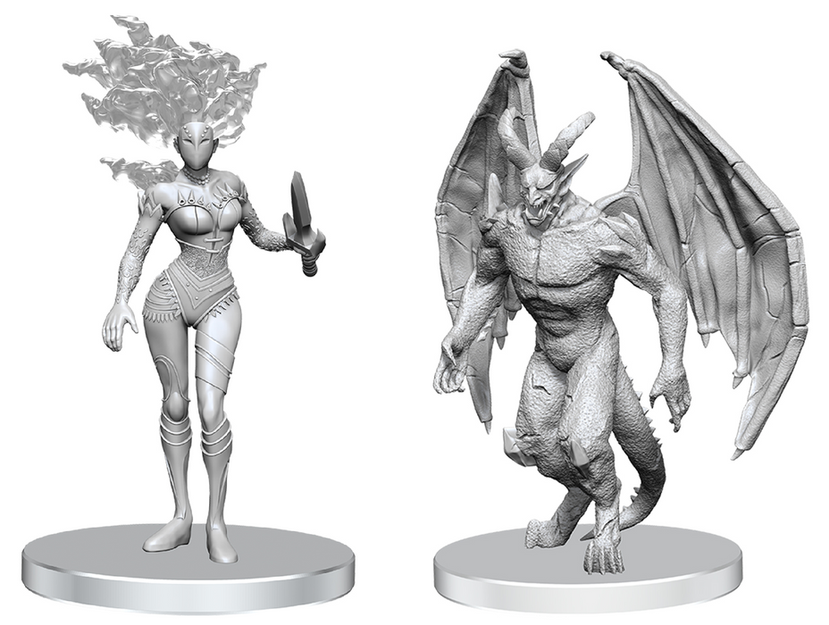 Pathfinder Battles Deep Cuts Unpainted Miniatures Gargoyle & Shae - Pastime Sports & Games