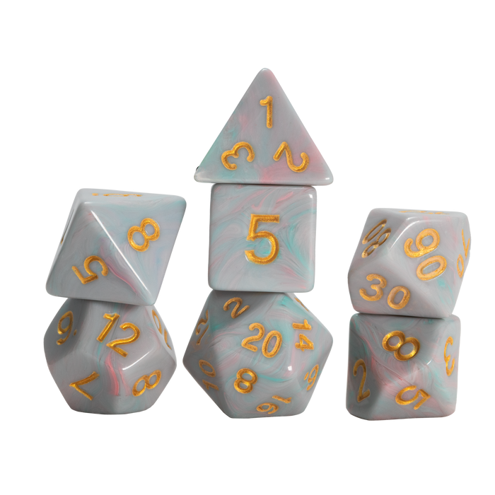 Sirius Dice 7-Piece Dice Set Gaming Teal Unicorn