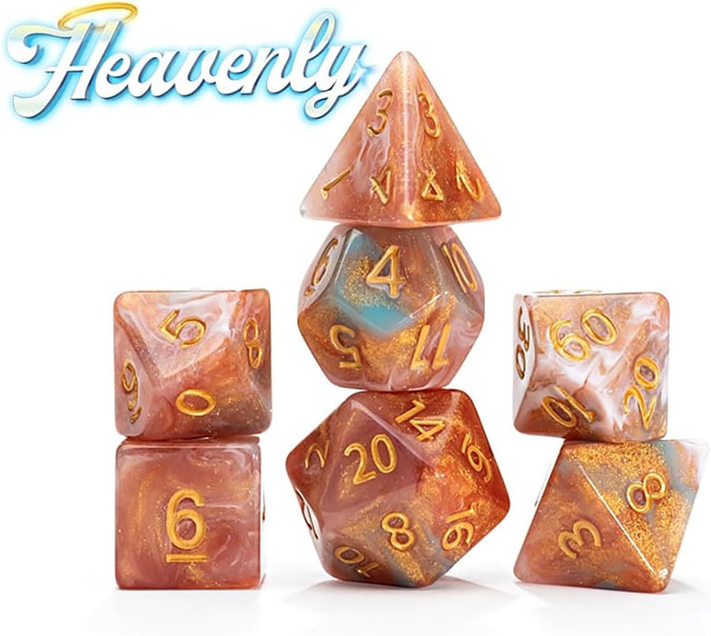 Aether 7-Piece Dice Set Heavenly