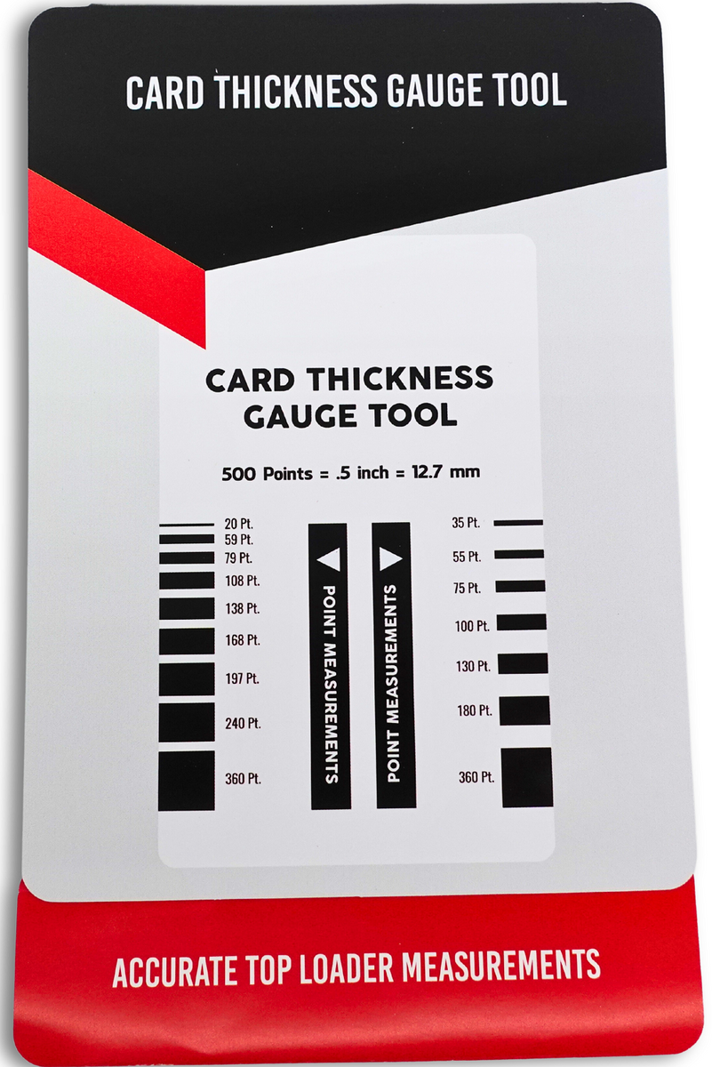 Trading Card Thickness Gauge / Sizing Chart Card - 20 Pt. Example With Bonus Toploader (Sports Cards) 3 thumbnail image