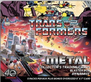 Transformers 40th Anniversary Metal Trading Cards Blaster Box PRE ORDER