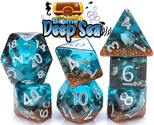 Inclusion 7-Piece Dice Set Biome Deep Sea