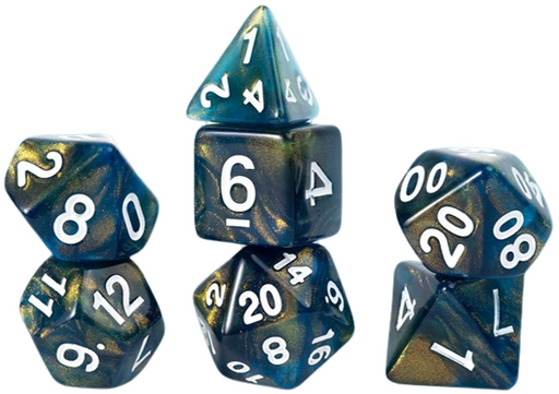 Sirius Dice 7-Piece Dice Set Gaming Treasures Unearthed Onyx - Pastime Sports & Games