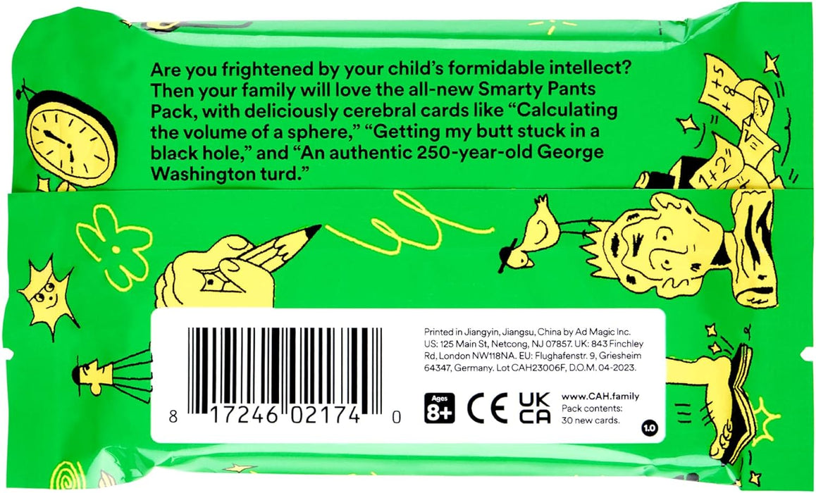 Cards Against Humanity Family Edition Smarty Pants Pack - Pastime Sports & Games