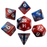 MDG 7-Piece Mini Dice Set Red & Blue With White - Pastime Sports & Games