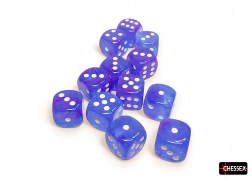 Nebula 12-Piece D6 Dice Set Aura with White CHX27767