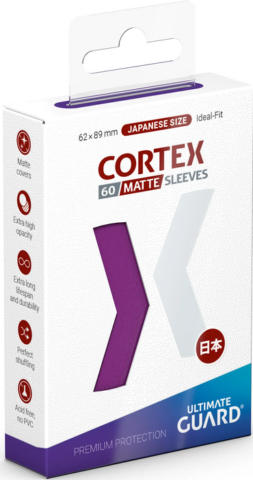Cortex 60 Matte Japanese Size Sleeves - Pastime Sports & Games