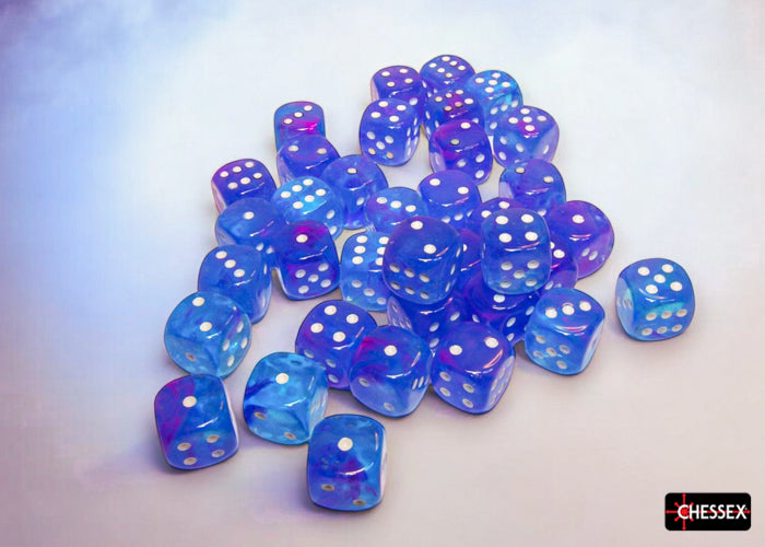 Nebula 36-Piece D6 Dice Set Aura with White CHX27967 - Pastime Sports & Games