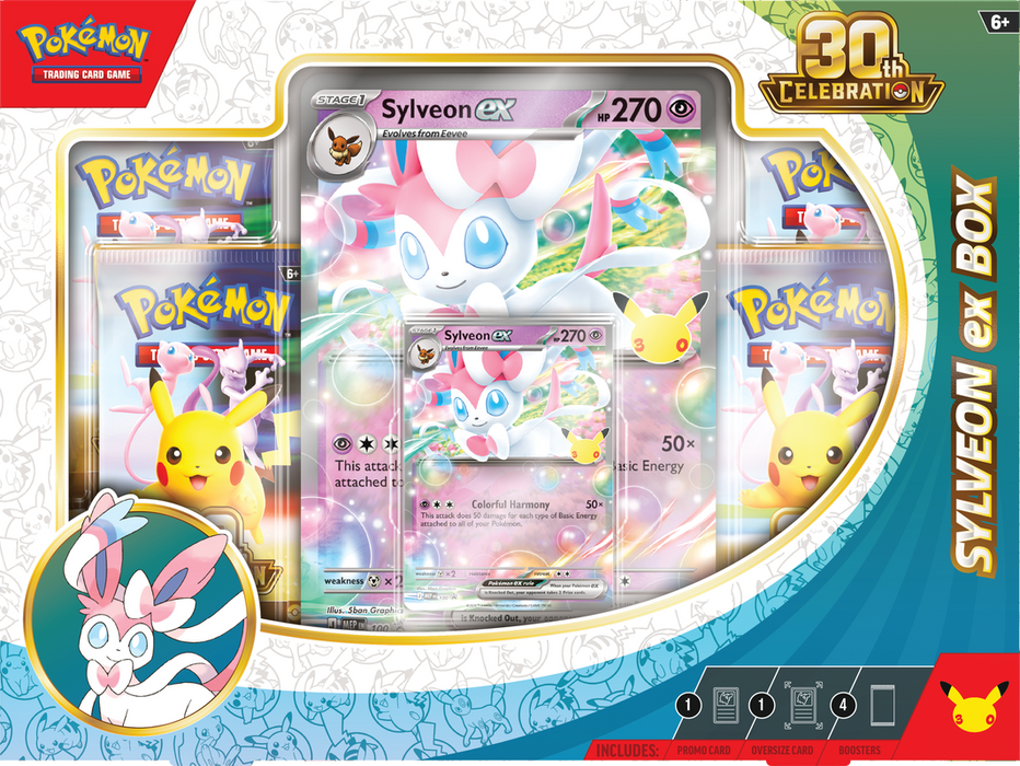 Pokemon 30th Celebration Sylveon Ex/Greninja Ex Collection Box/Case PRE ORDER