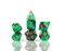 Nebula 7-Piece Dice Set Skybox Green And Black - Pastime Sports & Games
