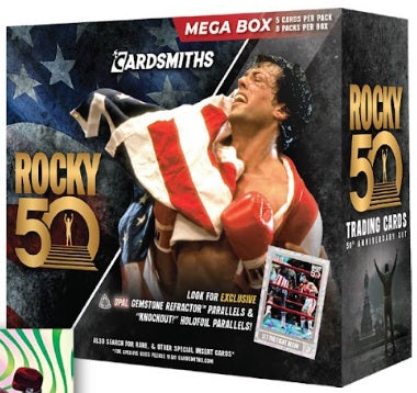 Cardsmiths Rocky 50th Anniversary Trading Cards Mega Box PRE ORDER