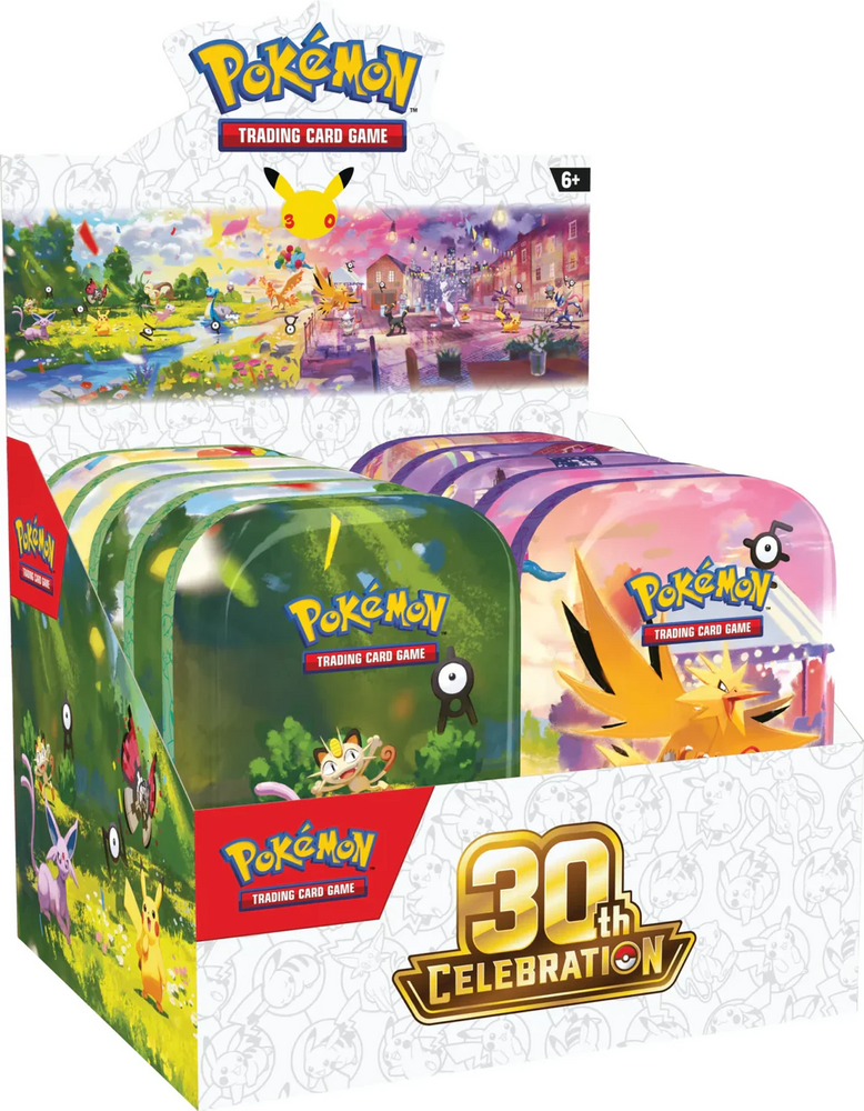 Pokemon 30th Celebration Mini Tins Display/Case PRE ORDER