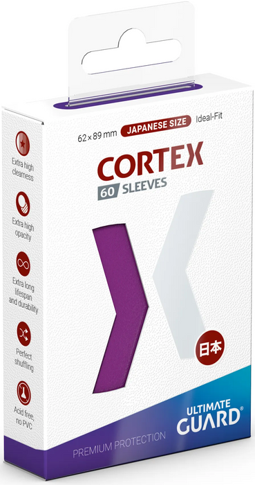 Cortex 60 Glossy Japanese Size Sleeves - Pastime Sports & Games