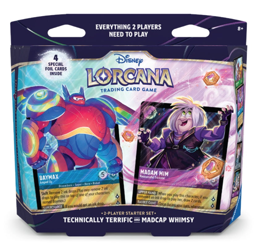 Disney Lorcana Two-Player Starter Set Technically Terrific & Madcap Whimsy - Pastime Sports & Games