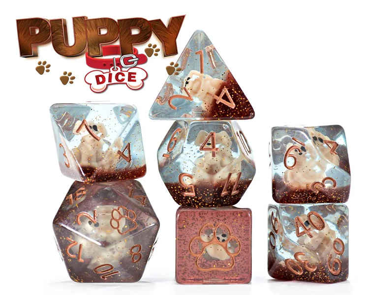 Inclusion 7-Piece Dice Set Puppy Dice