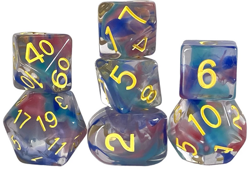 Diffusion 7-Piece Dice Set Coral Reef