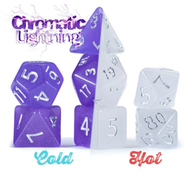 Copy of Mighty Tiny Dice 7-Piece Dice Set Chromatic Lightning - Pastime Sports & Games