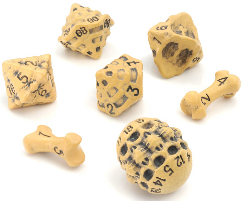 7-Piece RPG Skull & Bone Dice Set