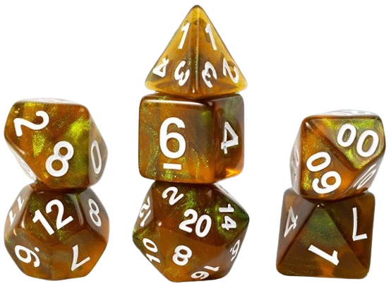 Sirius Dice 7-Piece Dice Set Gaming Treasures Unearthed Peridot ...