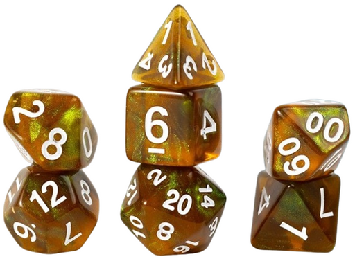 Sirius Dice 7-Piece Dice Set Gaming Treasures Unearthed Peridot - Pastime Sports & Games