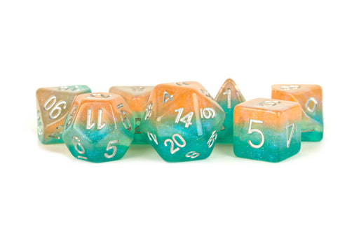 FanRoll 7-Piece Dice Set Layered Stardust Sunset - Pastime Sports & Games