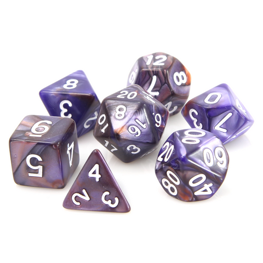 Die Hard Dice 7-Piece Dice Set Copper And Purple Alloy - Pastime Sports & Games