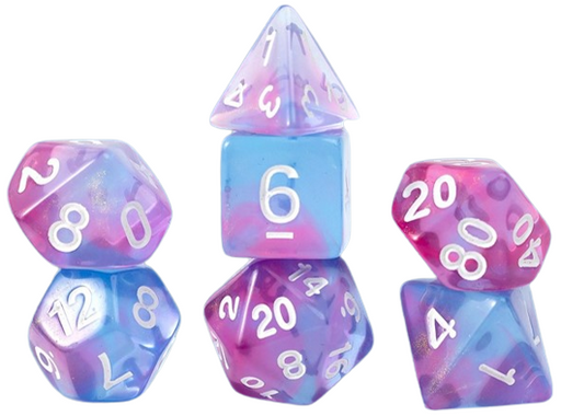 Sirius Dice 7-Piece Dice Set Gaming Treasures Unearthed Opal - Pastime Sports & Games