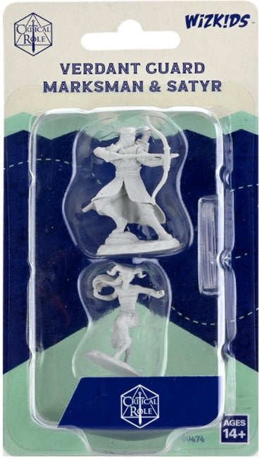 Critical Role Unpainted Miniatures Verdant Guard Marksman & Satyr (90474) - Pastime Sports & Games