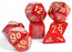 Glitter 7-Piece Mega-Hedral Dice Set Ruby With Gold (CHX22504)