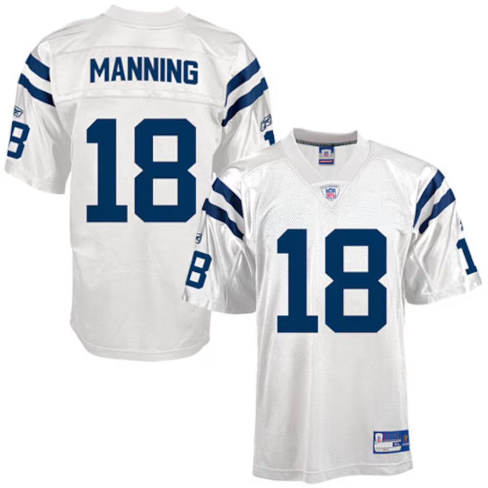 Peyton Manning White Reebok Indianapolis Colts Football Jersey - Pastime Sports & Games