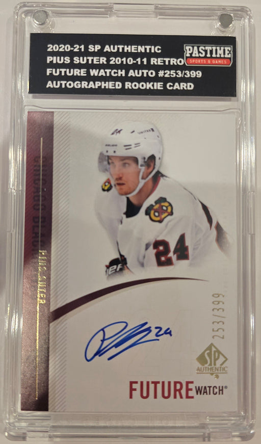 Pius Suter 2020-21 Future Watch Autographed Rookie Card #253/399 Encased in Magpro - Pastime Sports & Games