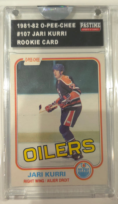 Jari Kurri 1981-82 O-Pee-Chee Rookie Card #107 Encased in Magpro - Pastime Sports & Games