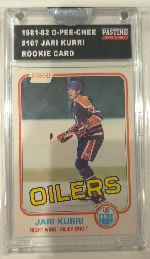 Jari Kurri 1981-82 O-Pee-Chee Rookie Card #107 Encased in Magpro - Pastime Sports & Games