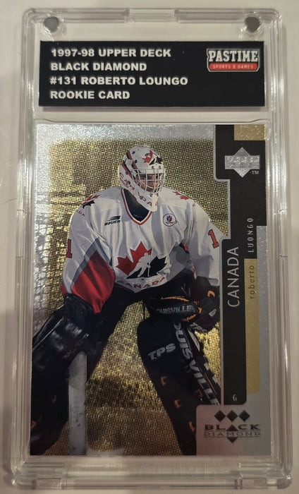 Roberto Luongo 1997-98 Black Diamond Rookie Card Encased in Magpro - Pastime Sports & Games
