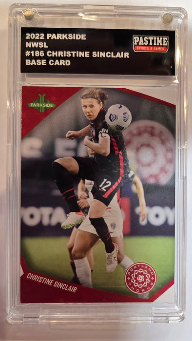 Christine Sinclair 2022 Parkside NWSL Base Card #186 Encased in Magpro - Pastime Sports & Games
