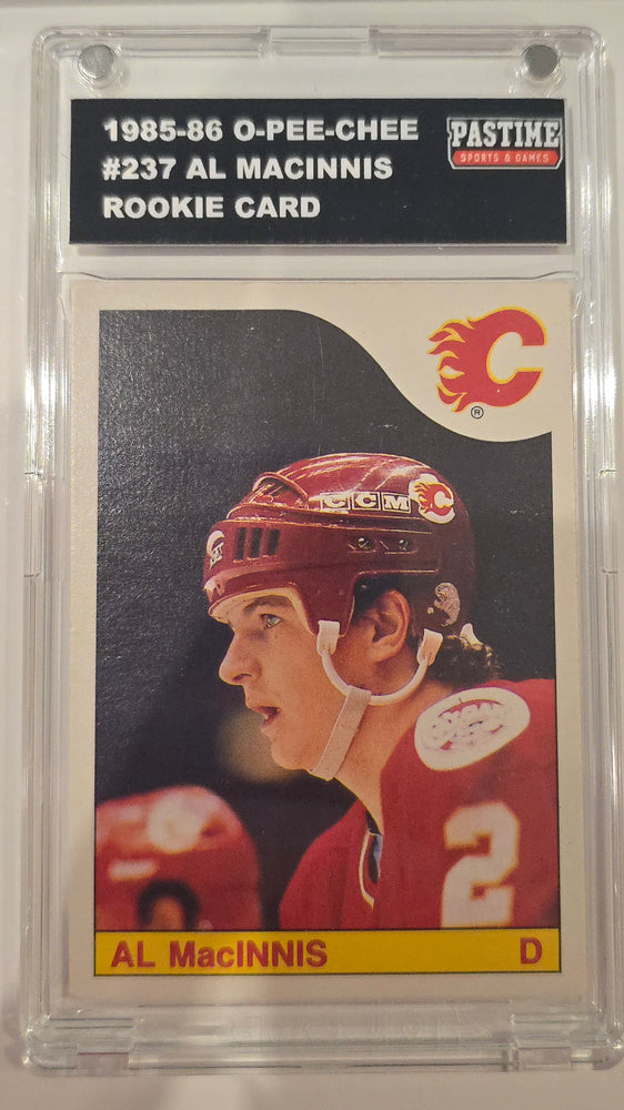 Al Macinnis 1985-86 O-Pee-Chee Rookie Card #237 Encased in Magpro - Pastime Sports & Games