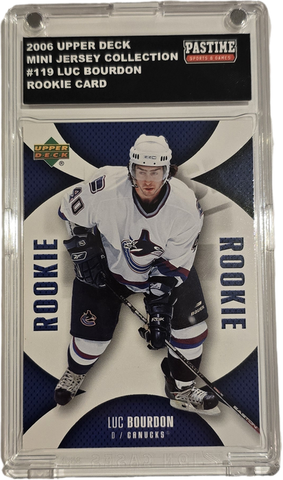 Luc Bourdon 2006 Mini Jersey Collection Rookie Card Encased in Magpro - Pastime Sports & Games
