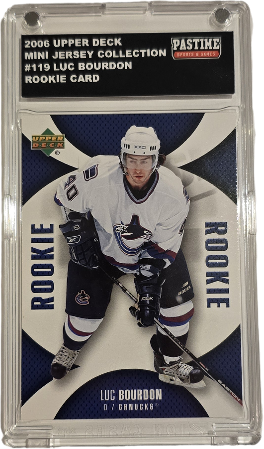 Luc Bourdon 2006 Mini Jersey Collection Rookie Card Encased in Magpro - Pastime Sports & Games