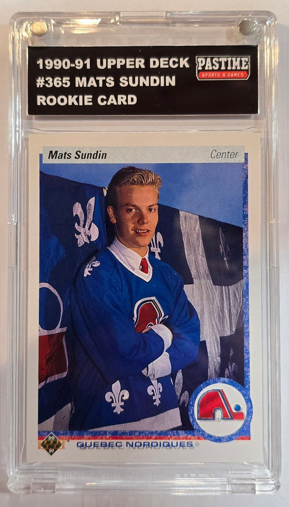 Mats Sundin 1990-91 Upper Deck Rookie Card #365 Encased in Magpro - Pastime Sports & Games