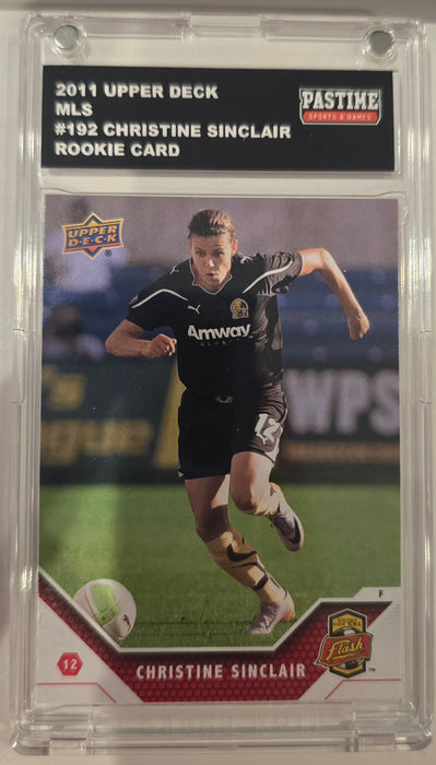 Christine Sinclair 2011 Upper Deck MLS Rookie Card #192 Encased in Magpro - Pastime Sports & Games
