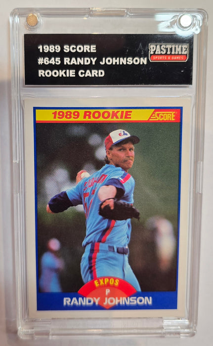 Randy Johnson 1989 Score Rookie Card #645 Encased in Magpro - Pastime Sports & Games