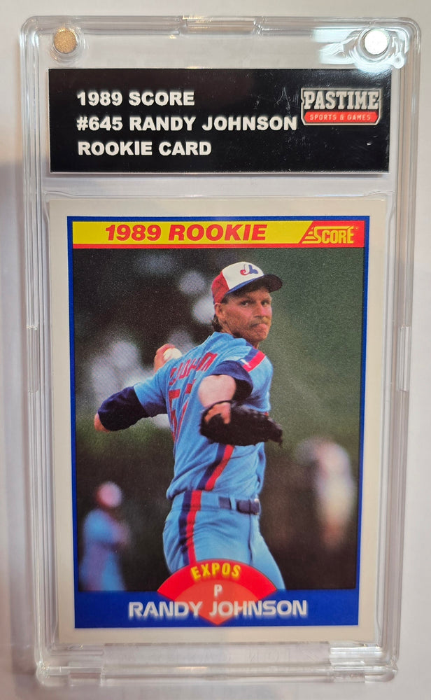 Randy Johnson 1989 Score Rookie Card #645 Encased in Magpro - Pastime Sports & Games