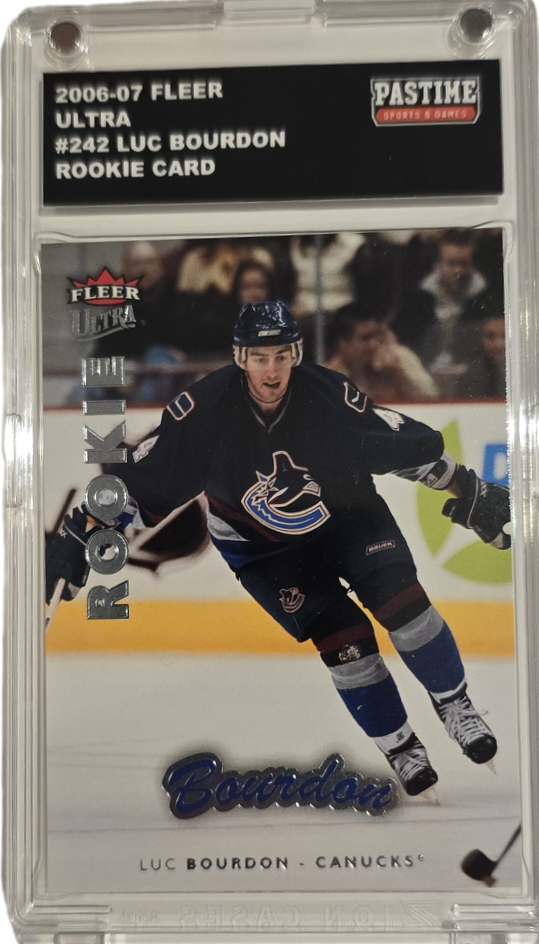 Luc Bourdon 2006-07 Fleer Ultra Rookie Card #242 Encased in Magpro - Pastime Sports & Games