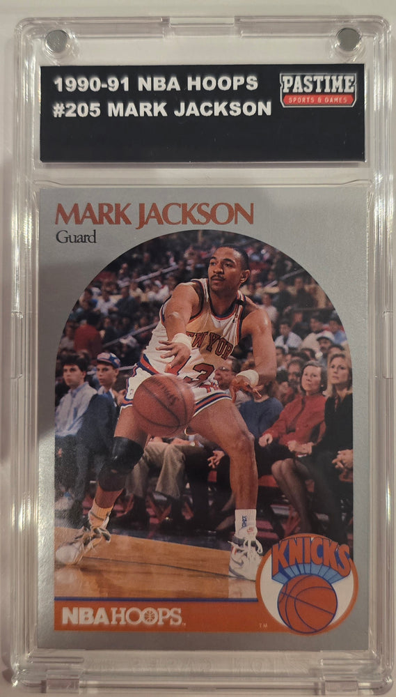 Mark Jackson 1990-91 NBA Hoops Card #205 Encased in Magpro - Pastime Sports & Games