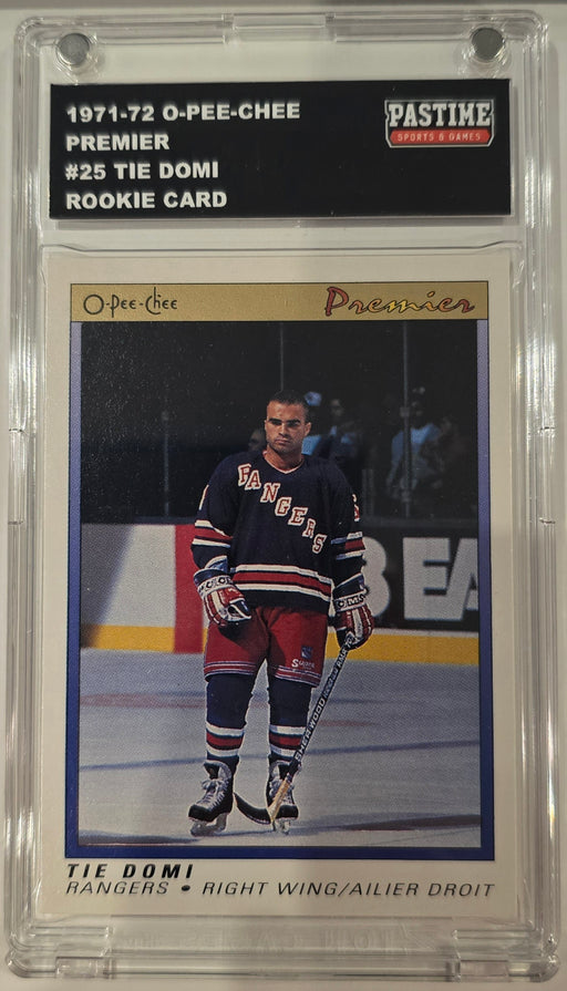 Tie Domi 1971-72 Premier Rookie Card #25 Encased in Magpro - Pastime Sports & Games