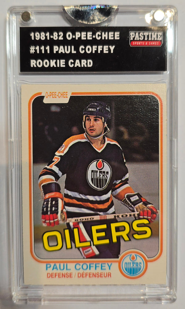 Paul Coffey 1981-82 O-Pee-Chee Rookie Card #111 Encased in Magpro - Pastime Sports & Games
