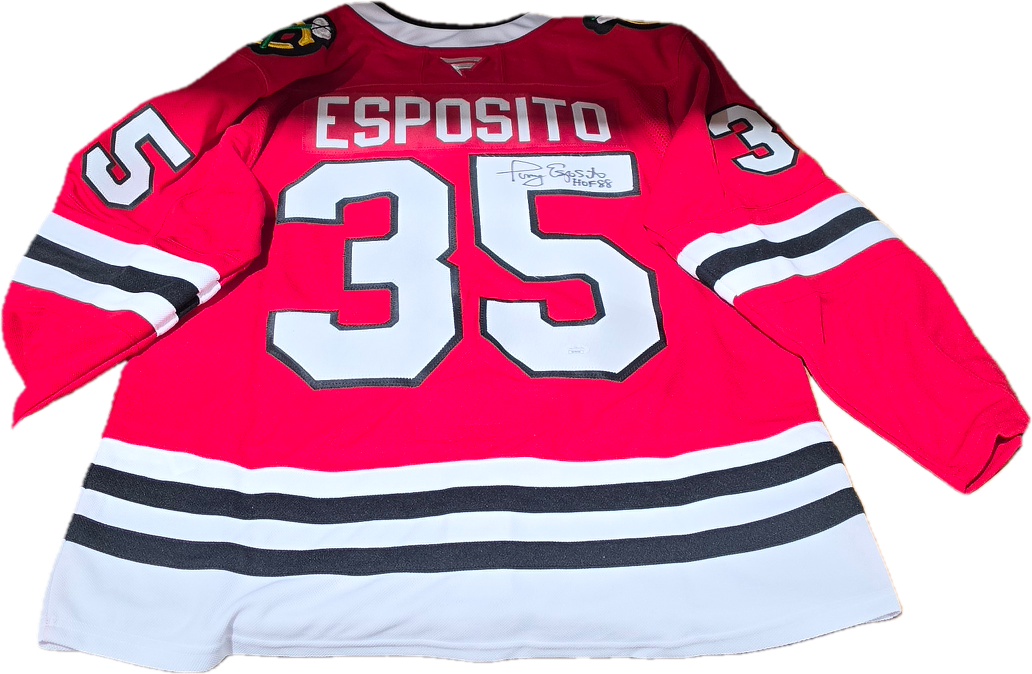 Tony Esposito Autographed Chicago Blackhawks Fanatics Premium Jersey
